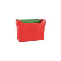 DONAU Függőmappa tároló, műanyag, 5 db függőmappával, DONAU, piros