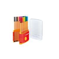 STABILO Tűfilc készlet, 0,4 mm, STABILO "Point 88 ColorParade", 20 különböző szín