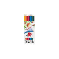 ICO Színes ceruza készlet, hatszögletű, hajlékony, ICO "Süni", 12 különböző szín
