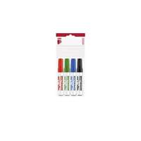 ICO Tábla- és flipchart marker készlet, 1-3 mm, kúpos, ICO "Plan", 4 különböző szín