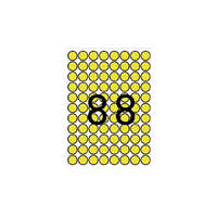 APLI Etikett, 16 mm kör, színes, A5 hordozón, APLI, sárga, 704 etikett/csomag