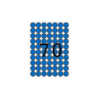 APLI Etikett, 19 mm kör, színes, A5 hordozón, APLI, kék, 560 etikett/csomag