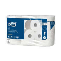 TORK Toalettpapír, T4 rendszer, 3 rétegű, 12 cm átmérő, Premium, TORK "Soft", fehér