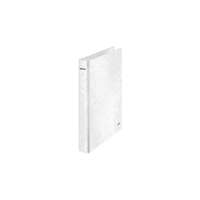 LEITZ Gyűrűs könyv, 2 gyűrű, D alakú, 40 mm, A4 Maxi, karton, LEITZ "Wow", fehér