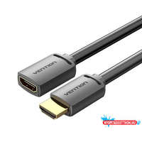 Vention Vention HDMI/M -> HDMI/F (4K, HD, PVC, fekete), 1m, kábel