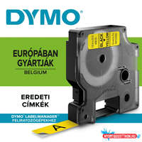 Dymo Feliratozógép szalag Dymo D1 S0720580/45018 12mmx7m, ORIGINAL, fekete/sárga