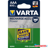 Varta Elem tölthetõ akku AAA mikro 800 mAH Power 2 db/csomag, Varta