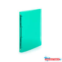  Gyűrűskönyv A4, 4 gyűrűs 2cm gerinc áttetsző PP, Karton P+P Lines zöld