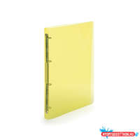  Gyűrűskönyv A4, 4 gyűrűs 2cm gerinc áttetsző PP, Karton P+P Lines sárga