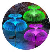  Napelemes, kültéri leszúrható lámpa szett – RGB LED medúza, szökőkút alakú kültéri dekor világítás