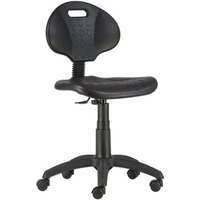 . Munkaszék, gázliftes, háttámlás, műanyag ülőfelület és támla, 1290, fekete (BBSZV78)