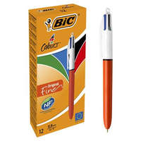 BIC Golyóstoll, 0,3 mm, nyomógombos, négyszínű, BIC 4 Colours Fine (BC982867)