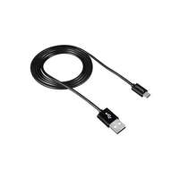 CANYON USB kábel, USB 2.0-microUSB, 1 m, CANYON UM-1, fekete (CAUSBM1B)