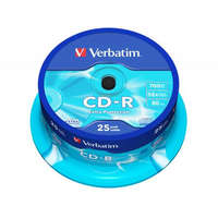 VERBATIM CD-R lemez, 700MB, 52x, 25 db, hengeren, VERBATIM DataLife (CDV7052B25DL)