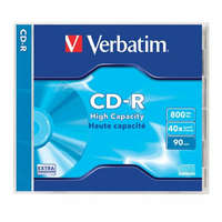 VERBATIM CD-R lemez, 800MB, 90min, 40x, 1 db, normál tok, VERBATIM (CDV8040)