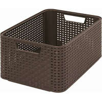 CURVER Rattan hatású kosár, 18l, sötétbarna, CURVER Style M (CSCR18SB)