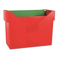 DONAU Függőmappa tároló, műanyag, 5 db függőmappával, DONAU, piros (D7422P)