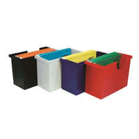 DONAU Függőmappa tároló, műanyag, 5 db függőmappával, DONAU, szürke (D7422SZ)