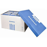 DONAU Archiválókonténer, levehető tető, 545x363x317 mm, karton, DONAU, kék-fehér (D76665)