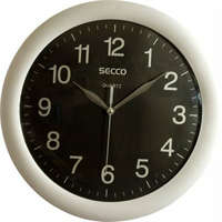 SECCO Falióra, 30 cm, SECCO Sweep Second, ezüst/fekete (DFA004)