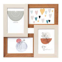 . Képkeret, galéria, fa, 4 db 10x15, Goldbuch Rio, barna-natúr (DKGR001)