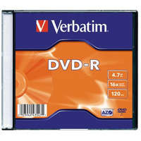 VERBATIM DVD-R lemez, AZO, 4,7GB, 16x, 1 db, vékony tok, VERBATIM (DVDV-16V1)