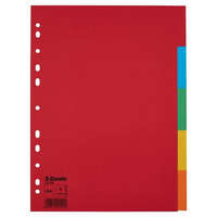 ESSELTE Regiszter, karton, A4, 5 részes, ESSELTE Economy, színes (E100199)