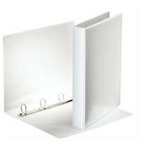 ESSELTE Gyűrűs könyv, panorámás, 4 gyűrű, D alakú, 40 mm, A4, PP, ESSELTE, fehér (E49702)