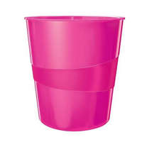 LEITZ Papírkosár, 15 liter, LEITZ Wow, rózsaszín (E52781023)