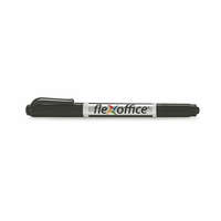 FLEXOFFICE Alkoholos marker, 0,4/1,0 mm, kúpos, kétvégű, FLEXOFFICE PM01, fekete (FOPM01FK)