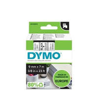 DYMO Feliratozógép szalag, 9 mm x 7 m, DYMO D1, víztiszta-fekete (GD40910)