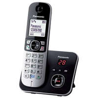 PANASONIC Telefon, vezeték nélküli, üzenetrögzítő, PANASONIC KX-TG6821PDB, fekete (GTTG6821B)