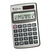 VICTORIA OFFICE Zsebszámológép, 12 számjegy, fém ház, VICTORIA OFFICE, GVZ-152 (GVZ152)