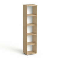 MAYAH Szekrény, 5 rendező magas, nyitott, polcos, keskeny MAYAH Freedom SV-03, kőris (IBXSZ03K)