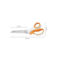FISKARS Olló, cikkcakk, 24,2 cm, FISKARS SoftGrip™, fehér/narancssárga (IF1070024)