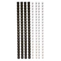 FELLOWES Spirál, műanyag, 6 mm, 10-20 lap, FELLOWES, 25 db, fekete (IFW53303)
