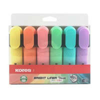 KORES Szövegkiemelő készlet, 0,5-5 mm, KORES Bright Liner Plus Pastel, 6 különböző szín (IK36166)
