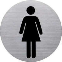 HELIT Információs tábla, rozsdamentes acél, HELIT, női mosdó (INH6271000)