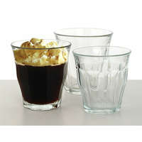 . Kávéspohár, üveg, 6db-os szett, 24cl, Retro (KHKE061)