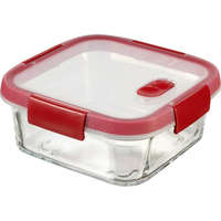 CURVER Ételtartó, szögletes, üveg, 0,7 l, CURVER Smart Cook, piros (KHMU177)