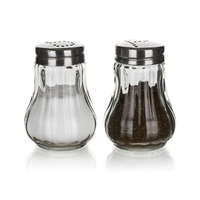 . Asztali só-, borsszóró készlet, üveg és inox, 2 db, 7 cm Mono (KHPU292)