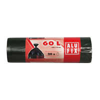 ALUFIX Szemeteszsák, 60 l, 20 db, 64x71 cm, 15 &mikro;, ALUFIX, fekete (KHT171)