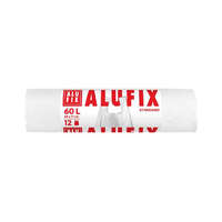 ALUFIX Szemeteszsák, köthető füllel, 60 l, 12 db, 63x71 cm, 10 &mikro;, ALUFIX, fehér (KHT255)