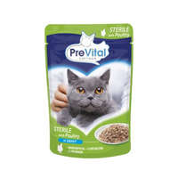 PREVITAL Macskaeledel, alutasakos, ivartalanított macskáknak, 100 g, PREVITAL, szárnyas szószban (LAE018)