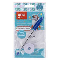 APLI Textilszalag, vasalható, 200x10 mm, tollal, APLI Kids, fehér (LCA17796)