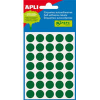 APLI Etikett, 13 mm kör, kézzel írható, színes, APLI, zöld 175 etikett/csomag (LCA2058)