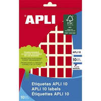 APLI Etikett, 12x18 mm, kézzel írható, színes, kerekített sarkú, APLI, piros, 448 etikett/csomag (LCA2752)