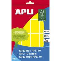 APLI Etikett, 25x40 mm, kézzel írható, színes, kerekített sarkú, APLI, sárga, 128 etikett/csomag (LCA2754)