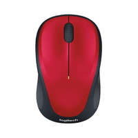 LOGITECH Egér, vezeték nélküli, optikai, közepes méret, USB, LOGITECH M235, piros (LGEM235GK)