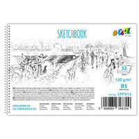 COOL BY VICTORIA Vázlatfüzet, famentes, B5, spirál, 32 lap, COOL BY VICTORIA (LPFV13)